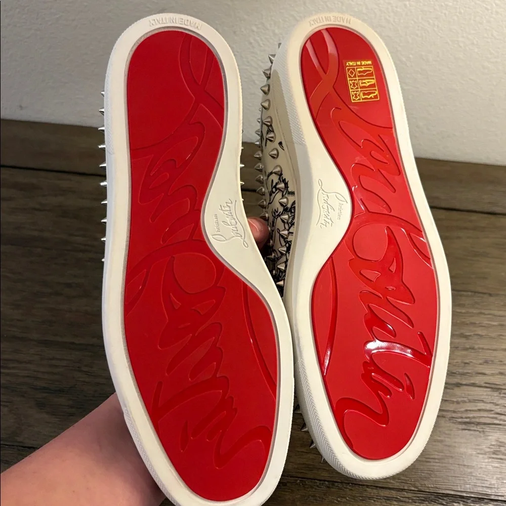EUC [Christian Louboutin] Pik Boat Patent Spikes Slip-On LTD Men’s US 7 / EU 40 - Picture 9 of 12